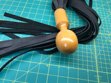 Load image into Gallery viewer, Black and Maple Knob Flogger