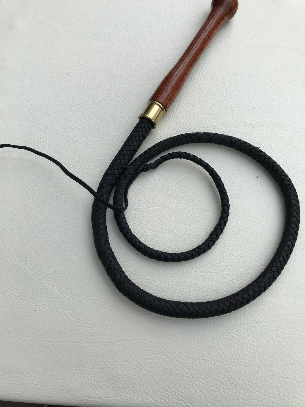 Leopard Wood Nylon Whip