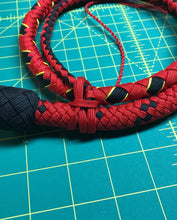 Load image into Gallery viewer, 3 Foot Black and Red Snake Whip