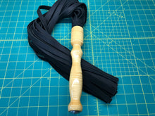 Load image into Gallery viewer, Wood Handled Black Flogger