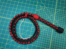Load image into Gallery viewer, 4 FT Black &amp; Red Para Cord Bull Whip