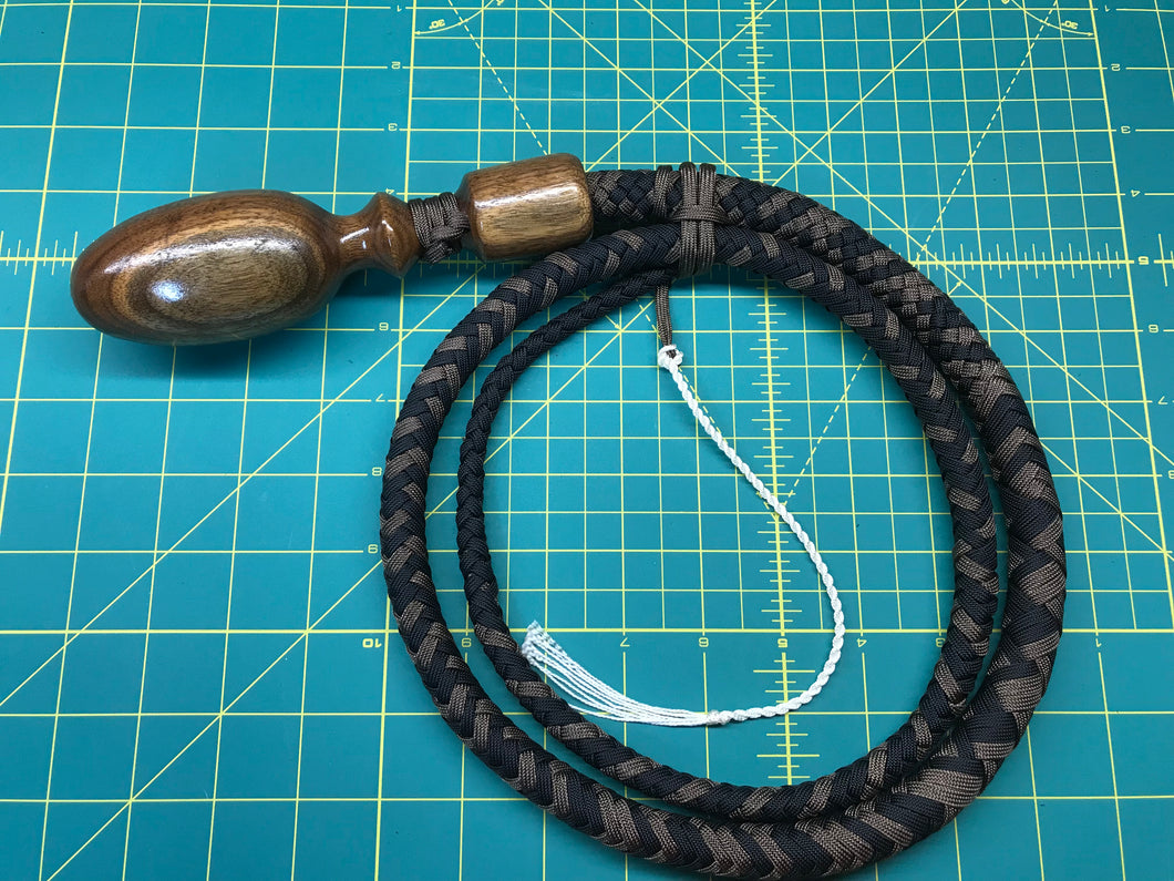 4 FT Black & Brown  Knob Handle Cow Whip