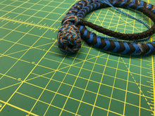 Load image into Gallery viewer, 3 Ft Black &amp; Blue Para Cord Snake Whip