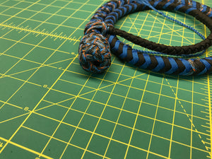 3 Ft Black & Blue Para Cord Snake Whip