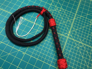 4 FT Black with Red Para Cord Bull Whip