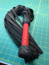 Load image into Gallery viewer, Red Handled Black Flogger