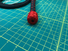 Load image into Gallery viewer, 4 FT Black with Red Para Cord Bull Whip