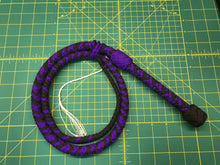 Load image into Gallery viewer, 4 FT Purple &amp; Black Para Cord Bull Whip