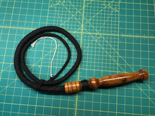 Load image into Gallery viewer, 4 FT Black Cow Whip with Spalted Sycamore