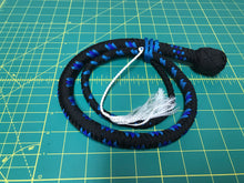 Load image into Gallery viewer, 3 Ft Black &amp; Blue Nylon Snake Whip