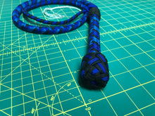 Load image into Gallery viewer, 4 Ft Black and Blue Nylon Bullwhip
